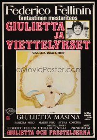 8j057 JULIET OF THE SPIRITS Finnish '65 Fellini's Giulietta degli Spiriti, Giulietta Masina!