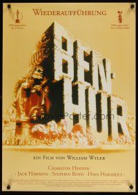 8j220 BEN-HUR German R00s Charlton Heston, William Wyler classic religious epic, cool chariot art!