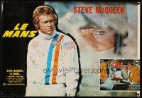8j073 LE MANS English Italian lrg pbusta '71 great images of race car driver Steve McQueen!
