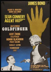 8j078 GOLDFINGER Swedish R67 Sean Connery as James Bond with sexy Honor Blackman!