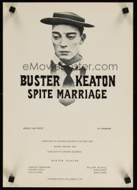 8j034 SPITE MARRIAGE Swiss R74 great image of stone-faced Buster Keaton!