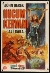 8j019 ADVENTURES OF HAJJI BABA Turkish '54 Arabian John Derek romances Princess Elaine Stewart!