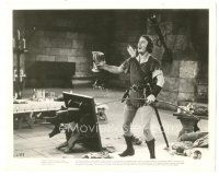 8k057 ADVENTURES OF ROBIN HOOD 8x10 still '38 laughing Errol Flynn holding goblet & bow!