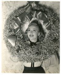 8k094 ANNE SHIRLEY 7.25x9 still '42 pretty smiling portrait in Christmas wreath by Alex Kahle!
