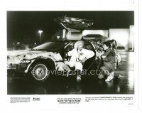 8k106 BACK TO THE FUTURE 8x10 still '85 Michael J. Fox & Christopher Lloyd by DeLorean!