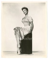 8k113 BARBARA LUNA 8x10 still '50s full-length portrait of the sexy actress in pretty dress!