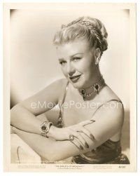 8k121 BARKLEYS OF BROADWAY 8x10 still '49 best portrait of Ginger Rogers wearing cool jewelry!