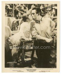 8k160 BUCCANEER candid 8x10 still '58 director Anthony Quinn kissing his cute daughter on set!