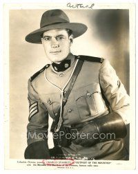 8k187 CHARLES STARRETT 8x10 still '39 great portrait in uniform from Outpost of the Mounties!
