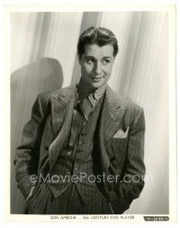 8k256 DON AMECHE 8x10 still '30s great portrait in cool pinstriped suit by Gene Kornman!