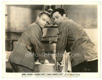 8k281 EACH DAWN I DIE 8x10 still '39 James Cagney & George Raft looking over their shoulders!