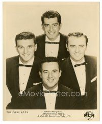 8k335 FOUR ACES 8x10 music publicity still '50s great portrait of the singing quartet in tuxedos!