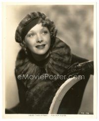 8k420 HELEN TWELVETREES 8x10 still '30s close portrait of the beautiful actress in fur coat & hat!