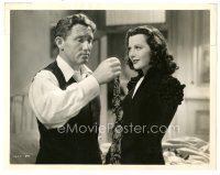 8k452 I TAKE THIS WOMAN 8x10 still '39 sexy Hedy Lamarr looks at Spencer Tracy holding his tie!