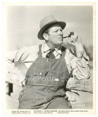 8k460 I'M FROM MISSOURI 8x10 still '39 great portrait of Bob Burns in overalls smoking his pipe!