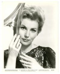 8k473 IT HAPPENED AT THE WORLD'S FAIR 8x10 still '63 portrait of Joan O'Brien in lace & pearls!