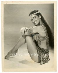 8k523 JOAN TAYLOR 8x10 still '57 sexy portrait in Native American outfit, publicity for War Drums!