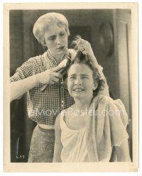 8k551 LADDIE 8x10 still '26 Gene Stratton-Porter, wacky c/u of Bess Flowers getting hair brushed!