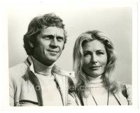 8k566 LE MANS 8x10 still '71 race car driver Steve McQueen & international beauty Elga Andersen!