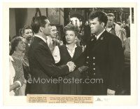 8k601 LUCK OF THE IRISH 8x10 still '48 Anne Baxter watches Tyrone Power shake hands with huge man!