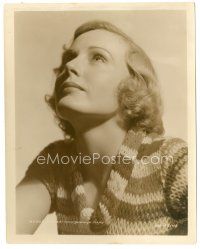 8k609 MADGE EVANS 8x10 still '30s pretty close portrait in great sweater looking upward!