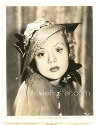 8k632 MARIE WILSON 8x10 still '30s great head & shoulders portrait showing off her new hat!