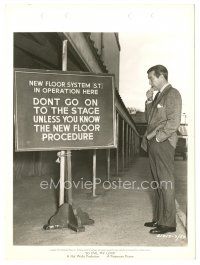 8k867 SO EVIL MY LOVE candid 8x11 key book still '48 Ray Milland contemplates large sign outdoors!