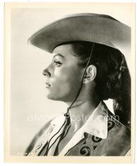 8k954 UNKNOWN ACTRESS 8x10 still '40s profile portrait of pretty cowgirl, please help identify!