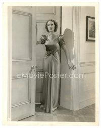8k964 VALERIE HOBSON 8x10 still '30s full-length portrait of the actress in pretty dress!