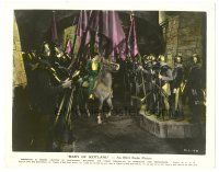 8k024 MARY OF SCOTLAND color 8x10 still '36 John Ford, Fredric March on horse surrounded by guards!