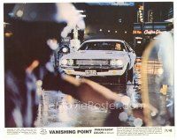 8k033 VANISHING POINT color 8x10 still '71 Barry Newman driving his Dodge Challenger, cult classic!