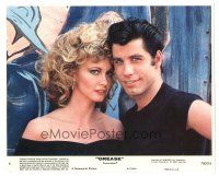 8k018 GREASE 8x10 mini LC #6 '78 best c/u of John Travolta & Olivia Newton-John, classic musical!
