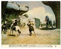 8k032 VALLEY OF GWANGI 8x10 mini LC #8 '69 Ray Harryhausen, great fx image of cowboys & dinosaurs!