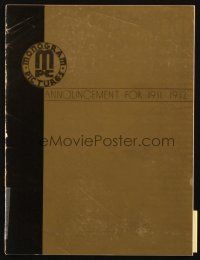 8m014 MONOGRAM PICTURES 1931-32 campaign book '31 Midnight Patrol, Isle of Hunted Men & more!