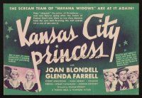 8m222 KANSAS CITY PRINCESS herald '34 Joan Blondell, Glenda Farrell, gold-digging Havana Widows!