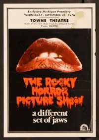 8m240 ROCKY HORROR PICTURE SHOW herald '75 classic close up lips image, a different set of jaws!