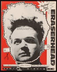 8m298 ERASERHEAD promo cut-out mask '80s directed by David Lynch, wacky Jack Nance face mask!
