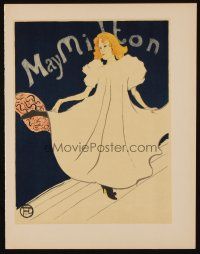 8m053 POSTERS OF TOULOUSE-LAUTREC color book plate '51 May Milton!