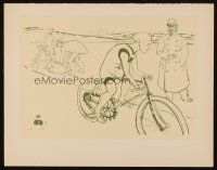 8m054 POSTERS OF TOULOUSE-LAUTREC color book plate '51 Michael, the famous British bicycle racer!