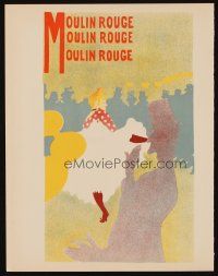 8m044 POSTERS OF TOULOUSE-LAUTREC set of 5 book pages '51 six Moulin Rouge progressive images!