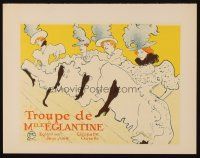 8m056 POSTERS OF TOULOUSE-LAUTREC color book plate '51 Troupe de Mademoiselle Eglantine!