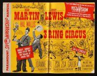 8m506 3 RING CIRCUS pressbook '54 Dean Martin & Jerry Lewis, Jerrico The Wonder Clown!