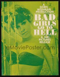 8m532 BAD GIRLS GO TO HELL pressbook '65 Gigi Darlene in drive-in trash classic, Doris Wishman!