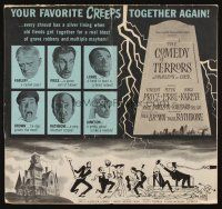 8m581 COMEDY OF TERRORS pressbook '64 Boris Karloff, Peter Lorre, Vincent Price, Joe E. Brown!