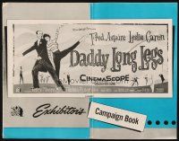 8m592 DADDY LONG LEGS pressbook '55 wonderful art of Fred Astaire in tux dancing with Leslie Caron!