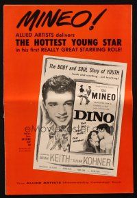 8m605 DINO pressbook '57 troubled teen Sal Mineo, the body & soul story of youth!