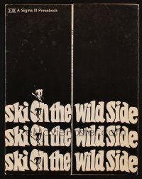 8m891 SKI ON THE WILD SIDE pressbook '67 Warren Miller, cool downhill skiing sports images!
