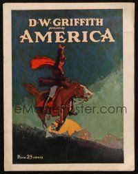 8m151 AMERICA souvenir program book '24 D.W. Griffith's thrilling story of love and romance!