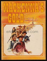 8m174 MacKENNA'S GOLD souvenir program book '69 Gregory Peck, Omar Sharif, Telly Savalas & Newmar!