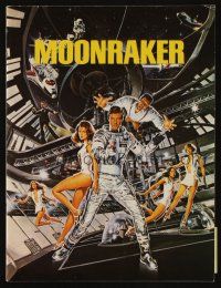 8m176 MOONRAKER program book '79 Roger Moore as James Bond, art by Daniel Goozee!